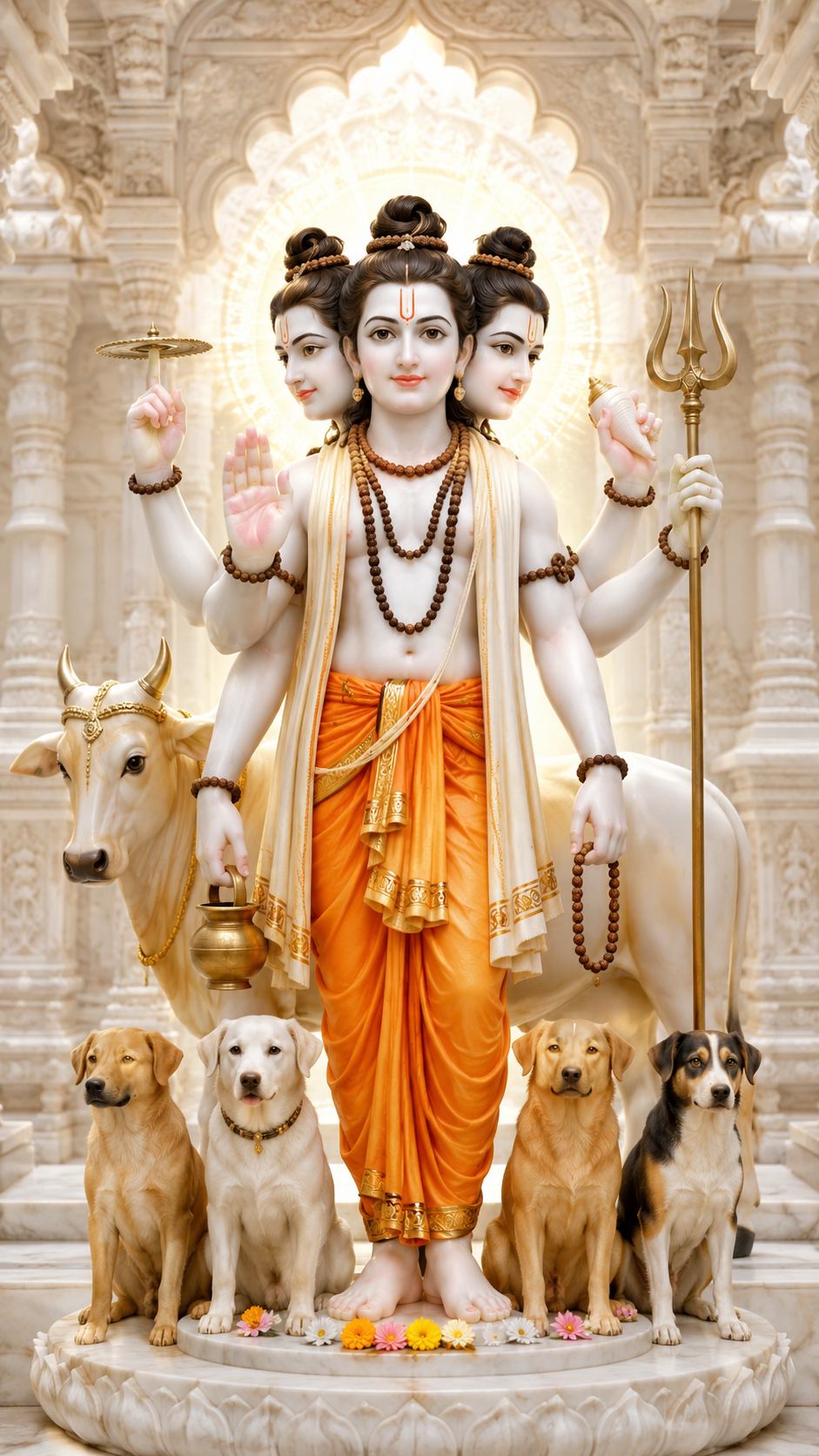 Divine aarti glow — BhaktiMedia poster art